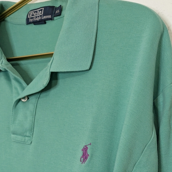 Polo by Ralph Lauren XL Sea Green Teal Short‎ Sleeve Polo Shirt - Picture 2 of 6